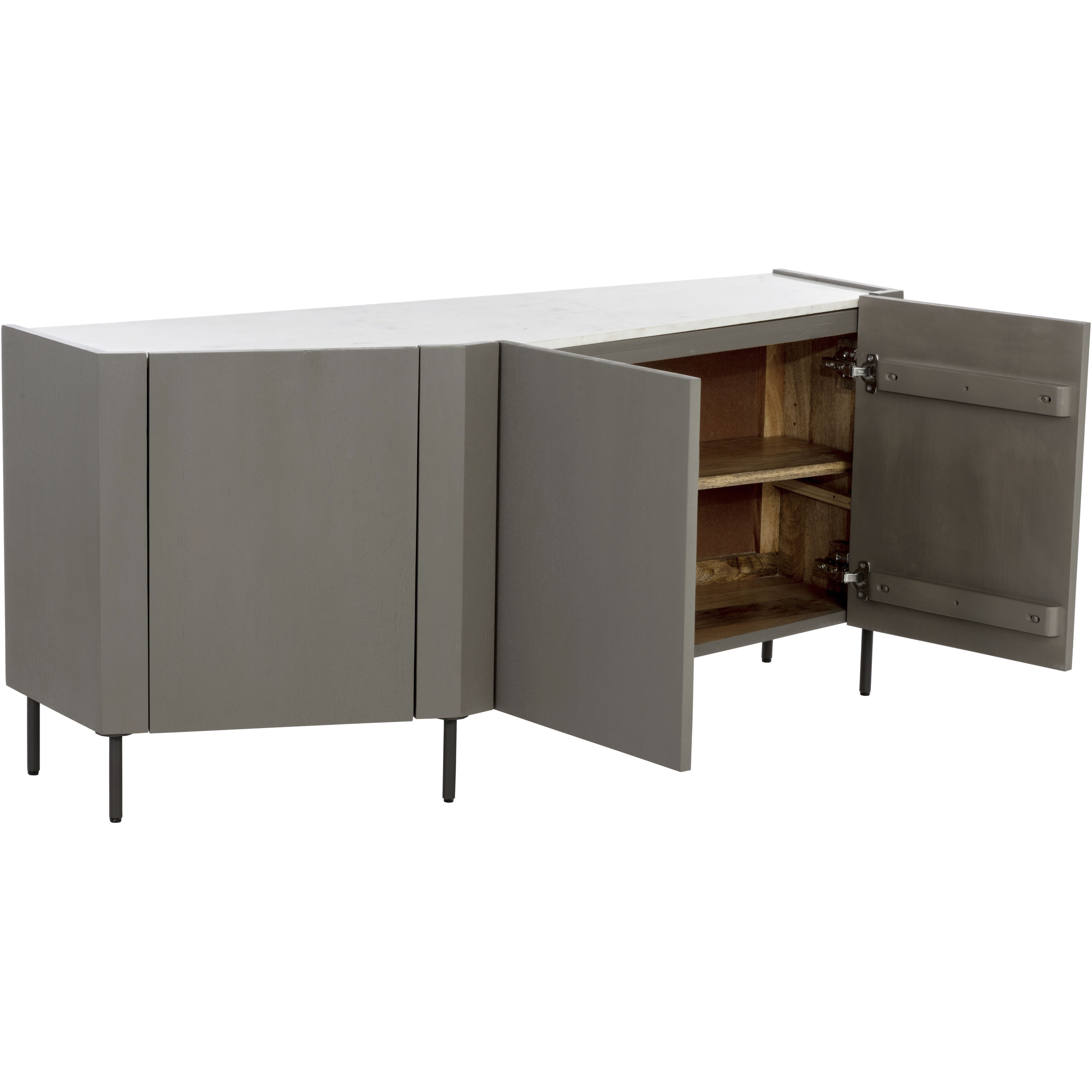 Simmons 56 X 19 inch Grey / Black Sideboard